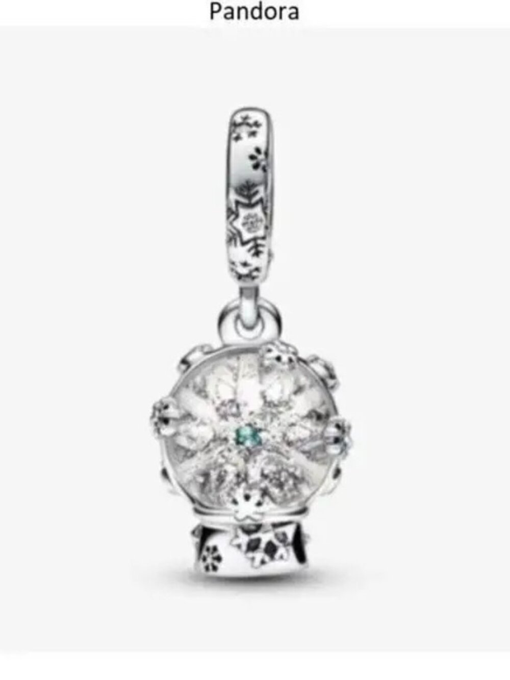 PANDORA Snowflake Snow Globe Dangle Charm